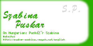 szabina puskar business card